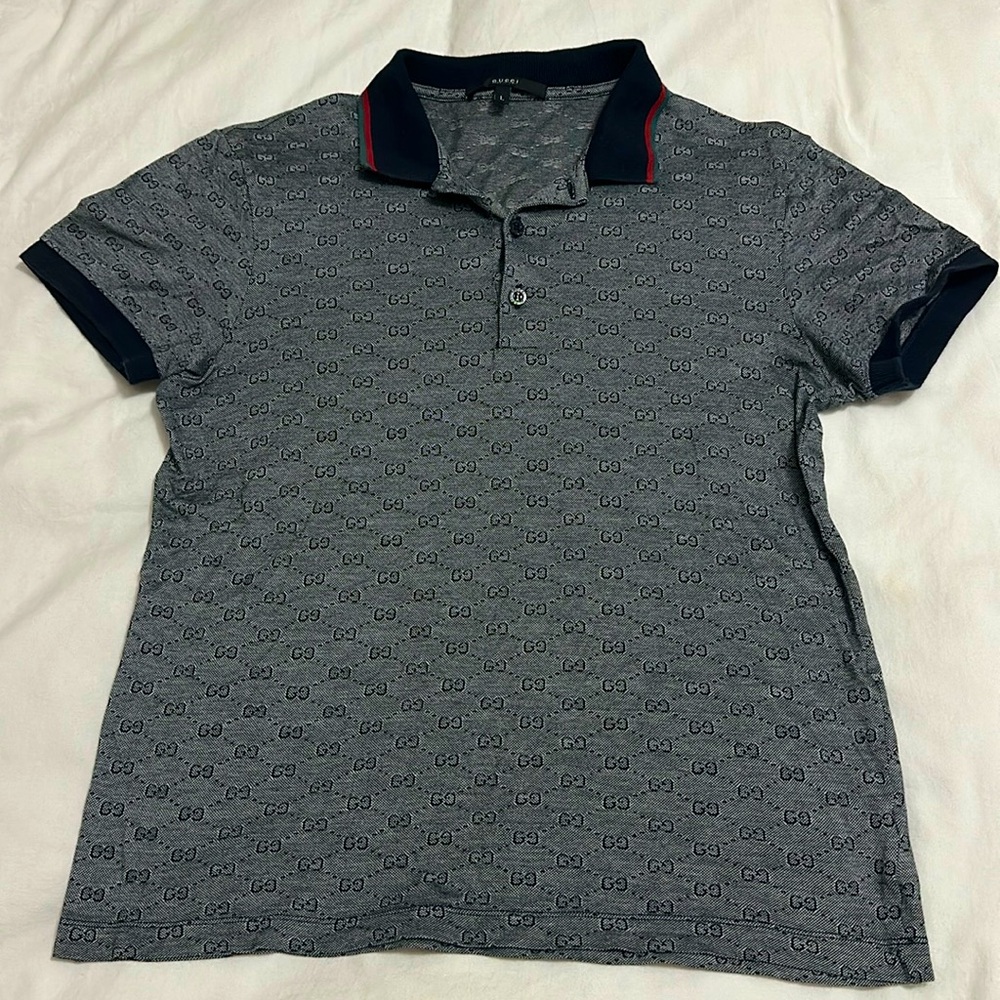 GG GUCCI Print Polo - Large Runs Small